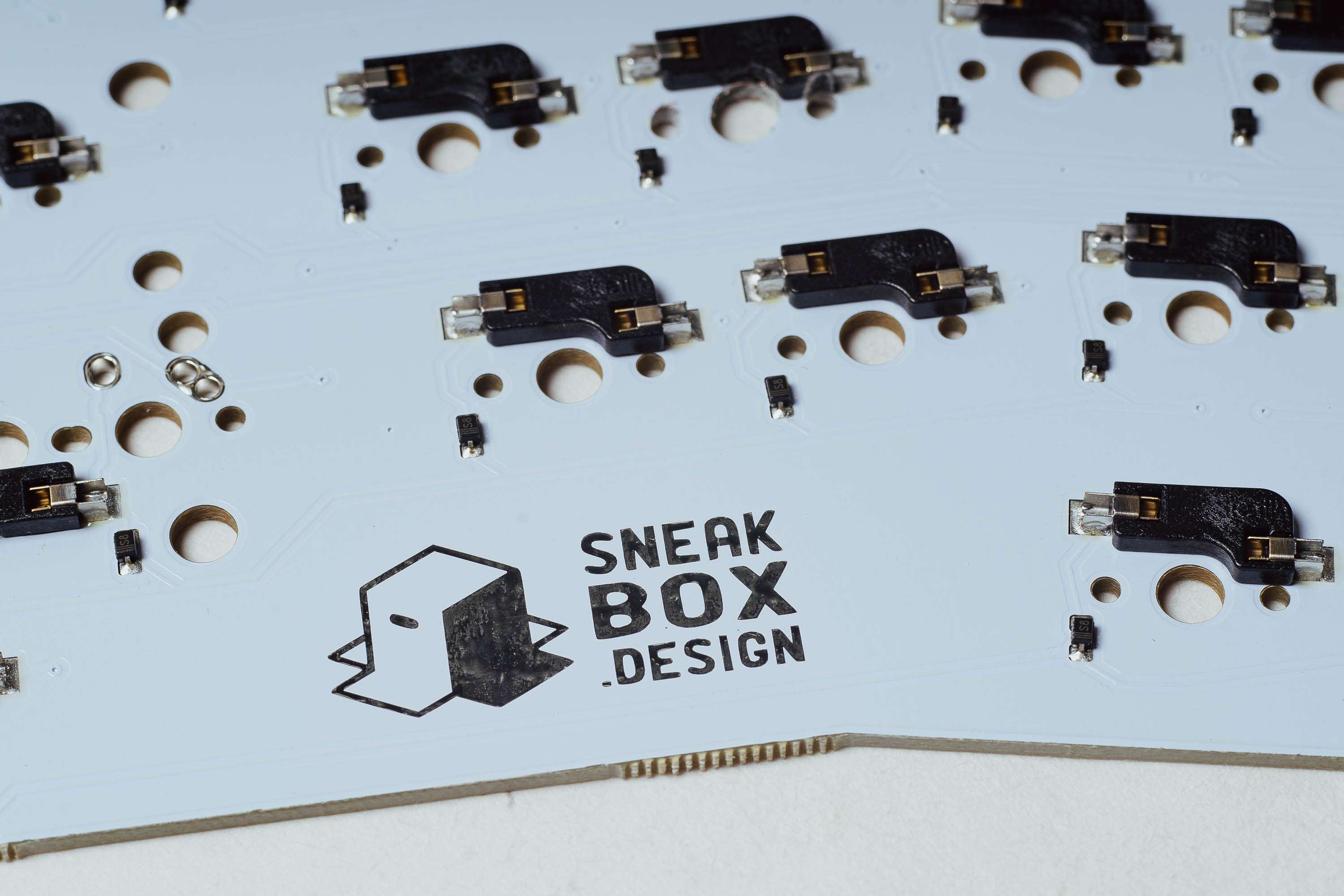 Sneakbox logo on the PCB
