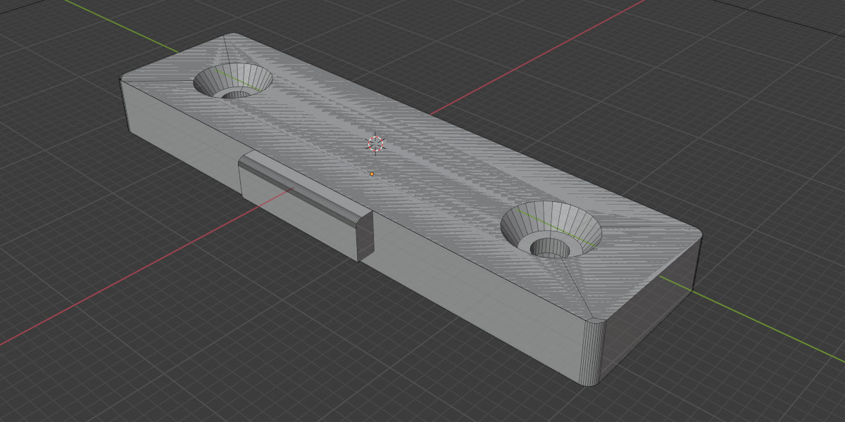 Exterior of the part in Blender